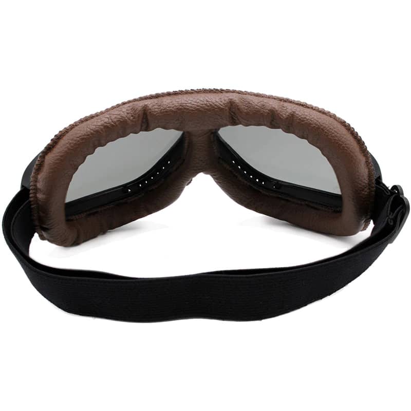 Lunette de moto en cuir