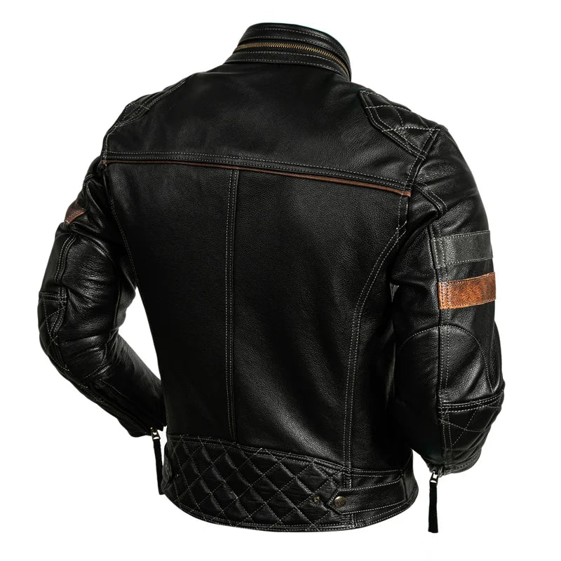 Blouson en cuir de vachette pour motard et biker