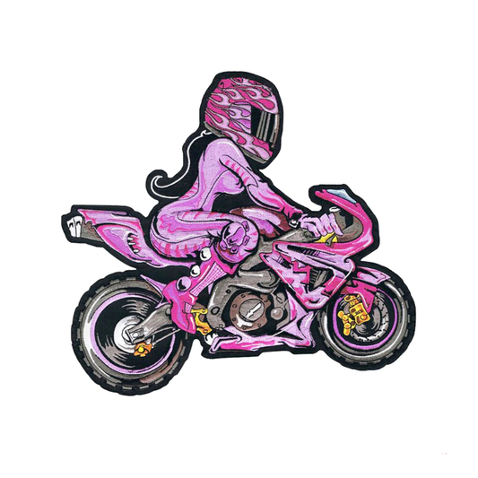 Patch biker moto rose