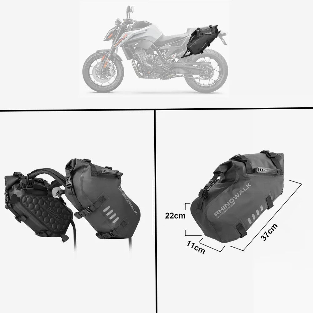 Sacoche cavalière moto étanche  18l 28l 48l