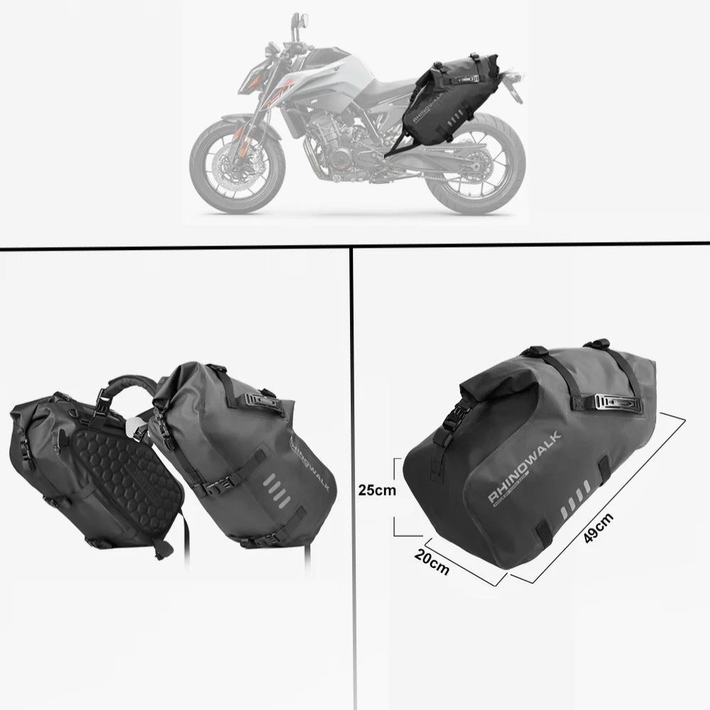 Sacoche cavalière moto étanche  18l 28l 48l