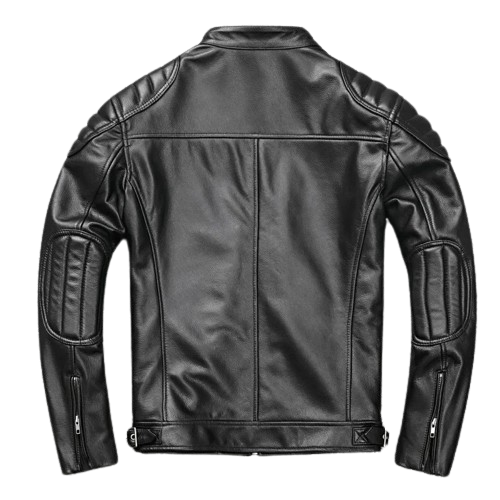 Veste biker en cuir de mouton type perfecto