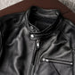 Veste en cuir blazer slim biker