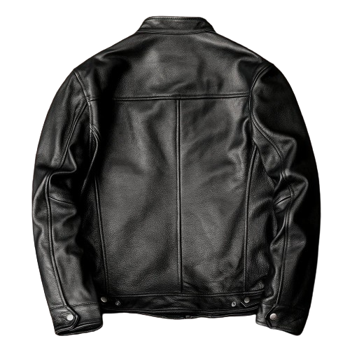 Veste en cuir blazer slim biker