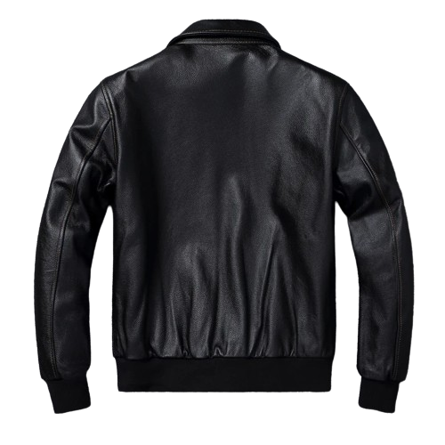 Veste en cuir pour homme type pilote militaire