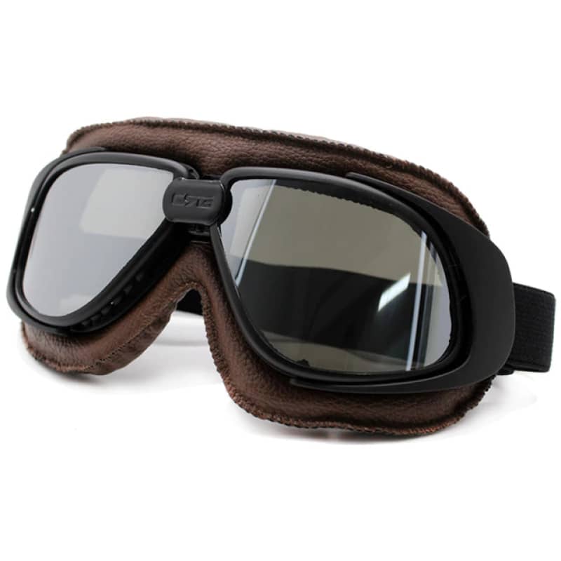 Lunette de moto en cuir