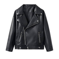 Veste biker femme noir