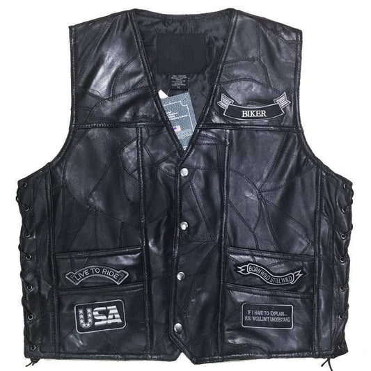 Gilet biker américain