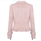 Veste biker femme - rose