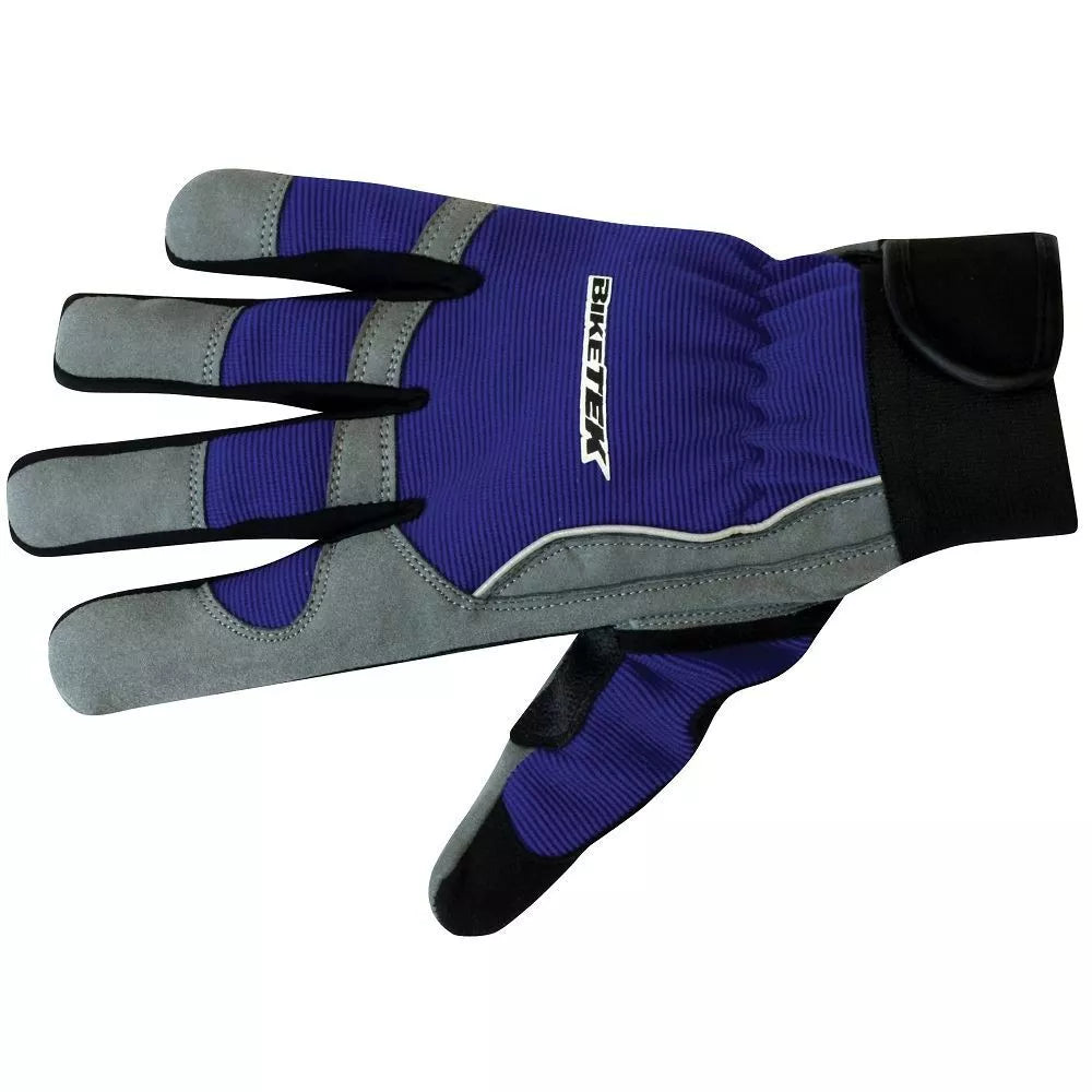 Gants de mécanicien doigts entiers bleus