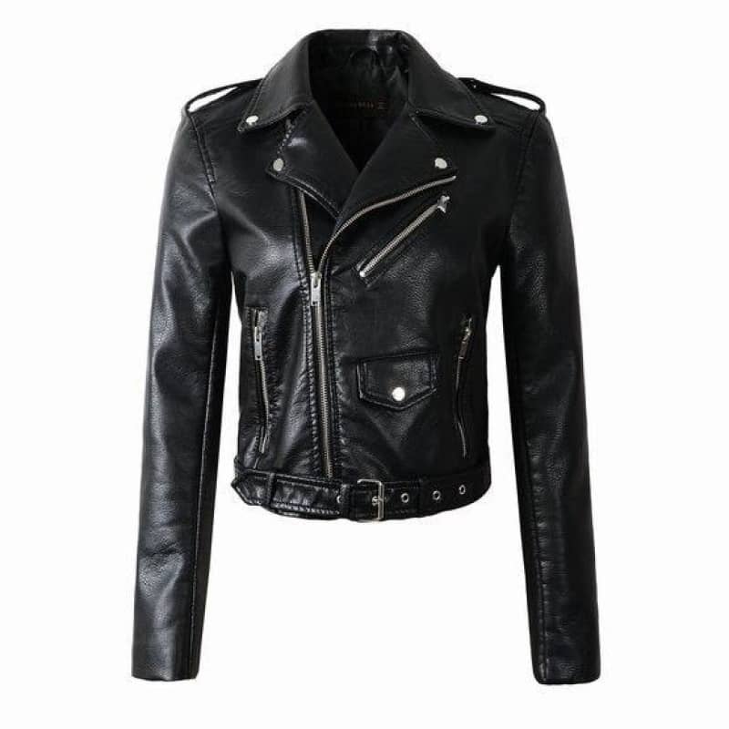 Veste biker noir femme - lisa