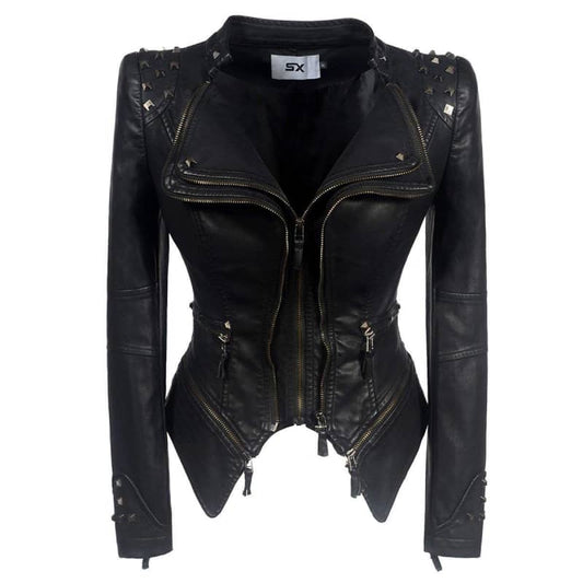 Veste style biker femme